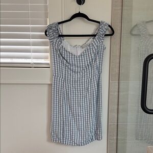 Abercrombie & Fitch Blue and White Checkered MT Mini Dress